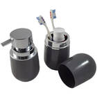 Conjunto Para Banheiro Suporte Escovas Dispenser Saboneteira