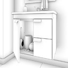 Conjunto Para Banheiro Tulipa-mgm - Carvalho / Off White