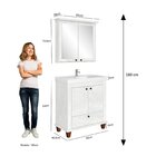 Conjunto Para Banheiro Valência 180x82x40,5cm Quartzo