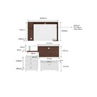 Conjunto Para Banheiro Vicenza Nogal Ebano  Branco/nogal Ébano