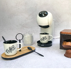 Conjunto Para Café Suporte Bambu 2 Canecas 2 Colheres Lyor