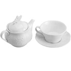 Conjunto Para Cha Porcelana Butterfly Flower 3 Peças Lyor 8524