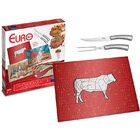 Conjunto Para Churrasco Com Tábua De Vidro 3 Peças - Carnes -