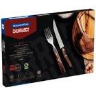 Conjunto Para Churrasco Inox 12 Peças Marrom 24cm Tramontina