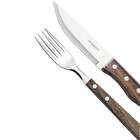 Conjunto Para Churrasco Jumbo Faqueiro Garfo E Faca Cabo De M