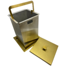 Conjunto Para Embutir Dourado Lixeira E Porta Esponja 2 Pçs F