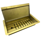 Conjunto Para Embutir Dourado Lixeira E Porta Esponja 2 Pçs F