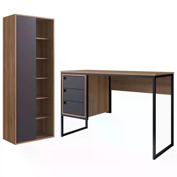 Conjunto Para Escritorio 02 Peças Cf002 Pp Milani Store