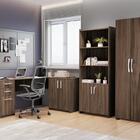 Conjunto Para Escritório 1 Mesa De Canto 2 Armários Altos Not