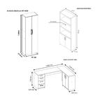 Conjunto Para Escritório 1 Mesa De Canto 2 Armários Altos Not