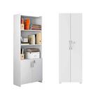 Conjunto Para Escritório 1 Mesa De Canto 2 Armários Altos Not