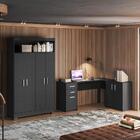 Conjunto Para Escritório 2 Peças Com Escrivaninha Em L E Armá