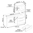 Conjunto Para Escritório 2 Peças Com Mesa E Armário 4 Portas