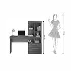 Conjunto Para Escritório 2 Peças Com Mesa E Armário 4 Portas