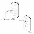 Conjunto Para Escritório 2 Peças Com Mesa E Armário Branco No