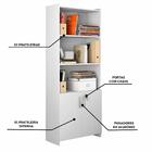 Conjunto Para Escritório 2 Peças Com Mesa E Armário Branco No