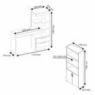 Conjunto Para Escritório 2 Peças Com Mesa E Armário Branco No