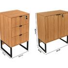 Conjunto Para Escritorio 4 Peças Office Tubular Tecno Mobili