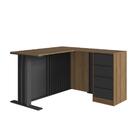 Conjunto Para Escritório Com 2 Peças Mesa L Armário Baixo Cm8