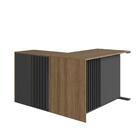 Conjunto Para Escritório Com 2 Peças Mesa L Armário Baixo Cm8