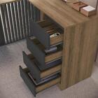 Conjunto Para Escritório Com 2 Peças Mesa L Armário Baixo Cm8