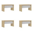 Conjunto Para Escritório Com 4 Mesas Tamburato 1400 1400cm Ca