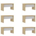 Conjunto Para Escritório Com 6 Mesas Tamburato 1400 Carvalho