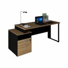 Conjunto Para Escritório Com Mesa Diretor, 1 Armário Alto E 1