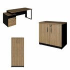 Conjunto Para Escritório Com Mesa Diretor, 1 Armário Alto E 1