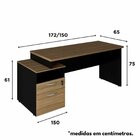 Conjunto Para Escritório Com Mesa Diretor, 1 Armário Alto E 1