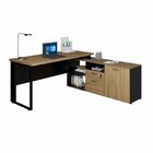Conjunto Para Escritório Com Mesa Diretor Em L, 1 Armário Alt