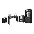 Conjunto Para Escritório Completo Venus Preto Branco