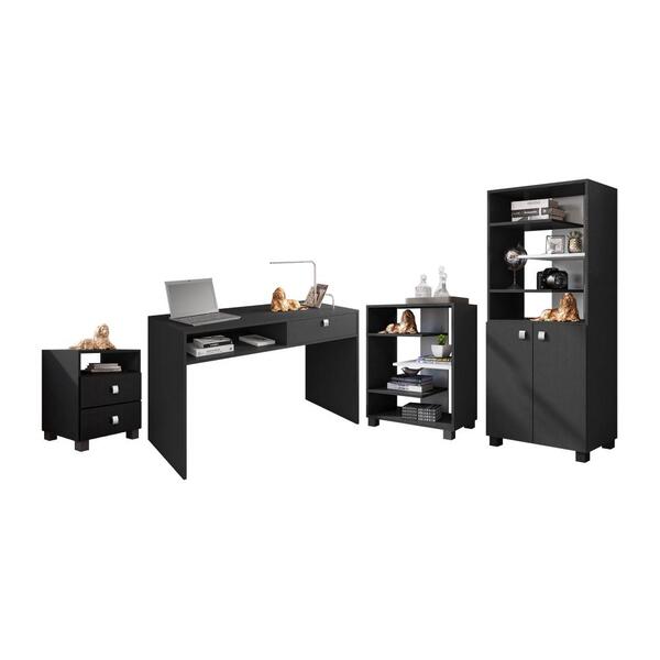 Conjunto Para Escritório Completo Venus Preto Branco