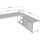 Conjunto Para Escritório De Mesa E Armário Noce/preto