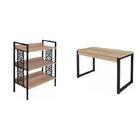 Conjunto Para Escritório Escrivaninha Office E Estante 3 Prat