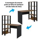 Conjunto Para Escritório Match Com 2 Estantes E 1 Mesa Artely