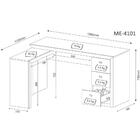 Conjunto Para Escritório Mesa L E Balcão 2 Portas - Amêndoa