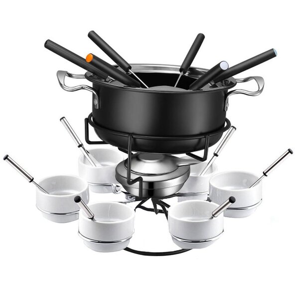 Conjunto Para Fondue 22 Peças Potes Cerâmica