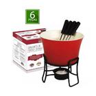 Conjunto Para Fondue Cerâmica Antiaderente 6 Peças