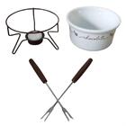 Conjunto Para Fondue Chocolate Em Porcelana Forma 801975