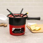 Conjunto Para Fondue Com 4 Garfos Queimador Pastilhas Refil V