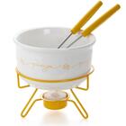 Conjunto Para Fondue De Queijo 5 Peças Casal Forma Inox