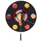 Conjunto Para Fondue Inox Com Base Giratória 23 Peças Vermelho