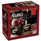 Conjunto Para Fondue Inox Com Base Giratória 23 Peças Vermelho