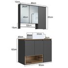 Conjunto Para Gabinete Suspenso 80cm Com Cuba E Espelheira 3