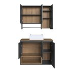 Conjunto Para Gabinete Suspenso 80cm Com Cuba E Espelheira 3