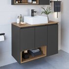 Conjunto Para Gabinete Suspenso 80cm Com Cuba E Espelheira 3