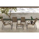 Conjunto Para Jardim 4 Cadeiras E Mesa De Centro Onix  Pequi