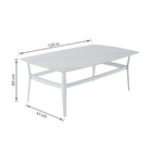 Conjunto de Sofá com Poltronas e Mesa de Centro para Jardim 142x78,5cm Hydra 4 Lugares Branco e Cinza Naterial