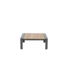 Conjunto de Sofá com Mesa de Centro para Jardim 169x75cm Bali 5 Lugares Alumínio e Teca Cinza e Marrom Naterial